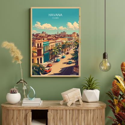 Affiche Havana | Impression déco Cuba | Affiche Cuba