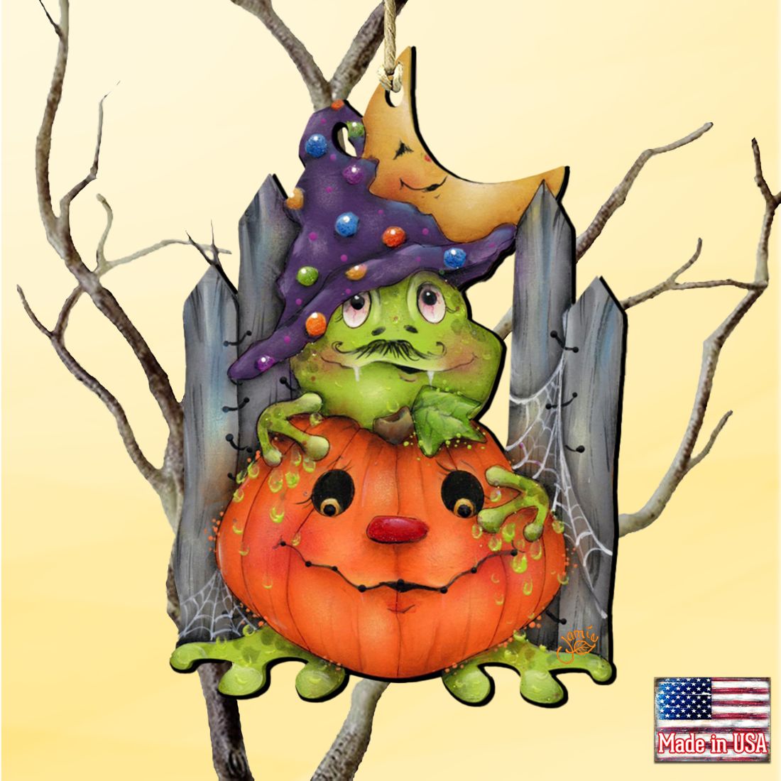 Jeepers Creepers Wooden Ornaments Halloween by Jamie Mills-Price - Thanksgiving Halloween Decor - 8457403